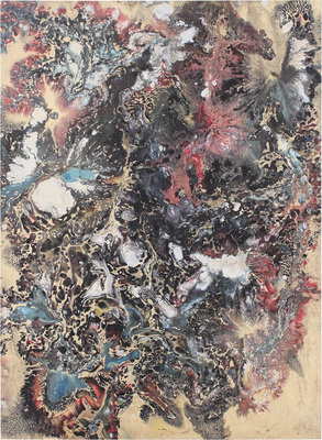 Тарханов Михаил Михайлович. Композиция в черно-красных тонах 